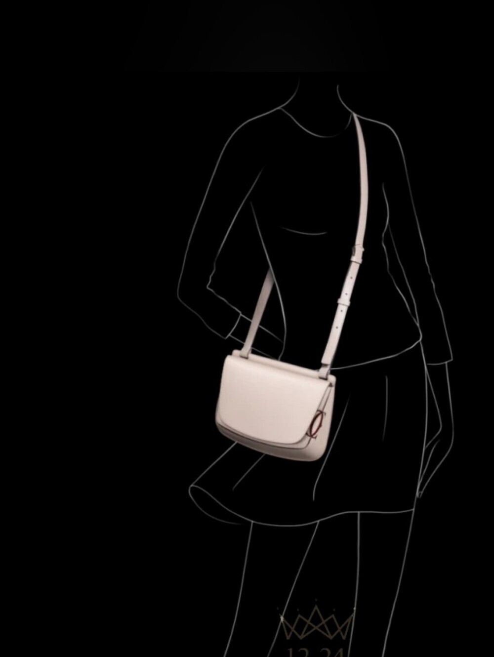 Cartier Must de Cartier C Crossbody Bag Beige Gray w/ Dust Bag & Card EUC - Picture 17 of 17